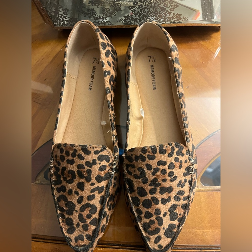 Time and Tru Leopard Print Flats